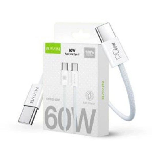 کابل Type-C به Type-C باوین Bavin CB325 طول 1.5 متر توان 60 وات