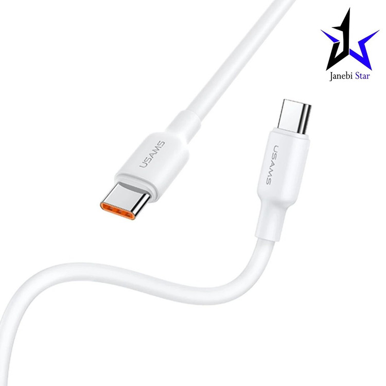 کابل شارژ USB-C to USB-C یوسمز مدل US-SJ625 با طول 50 سانتیمتر توان 100 وات