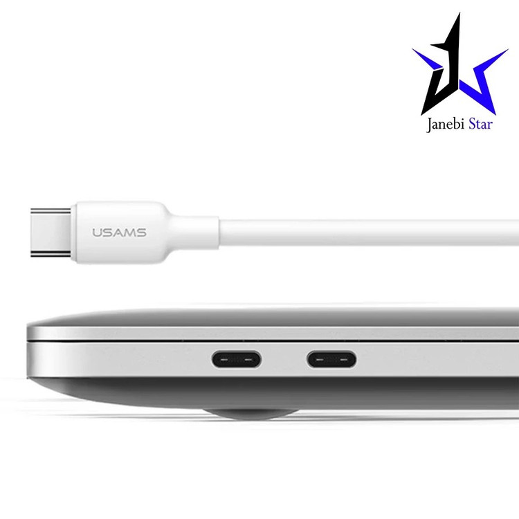 کابل شارژ USB-C to USB-C یوسمز مدل US-SJ625 با طول 50 سانتیمتر توان 100 وات