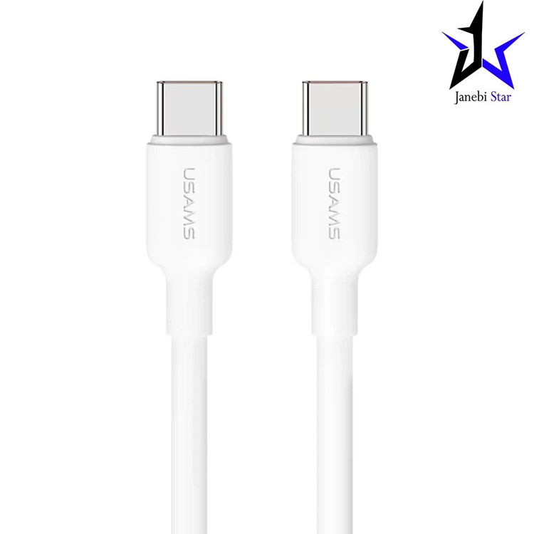 کابل شارژ USB-C to USB-C یوسمز مدل US-SJ625 با طول 50 سانتیمتر توان 100 وات