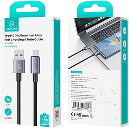 کابل شارژ USB-A به USB-C یوسمز مدل SJ663 طول 1.2 متر