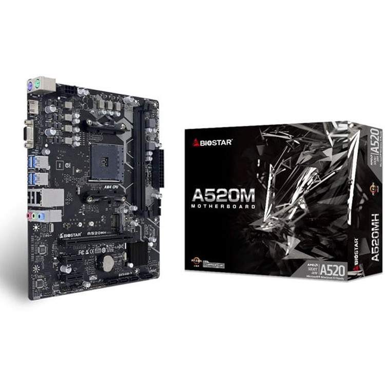 مادربرد بایوستار مدل A520MT سوکت AM4 حافظه DDR4